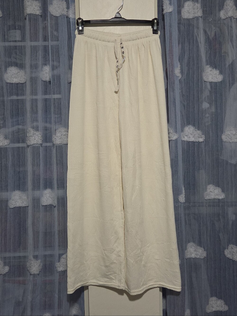 Cream Wide Leg Pants